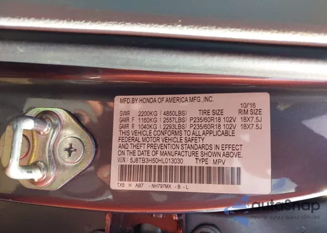 2017 Acura Rdx Technology Acurawatch Plus Packages/W/Technology Package из США, поврежденный, VIN 5J8TB3H50HL013030